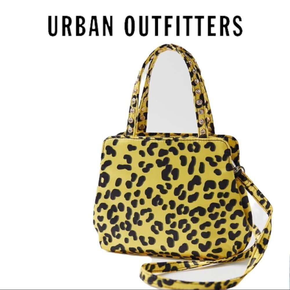NEW Urban Outfitters UO Top Handle Animal Print Satin Crossbody Purse Bag